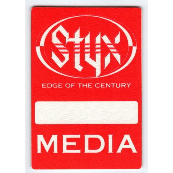Styx Edge Of The Century Backstage Pass Original 1990 Pop Rock Concert Media - Picture 1 of 2